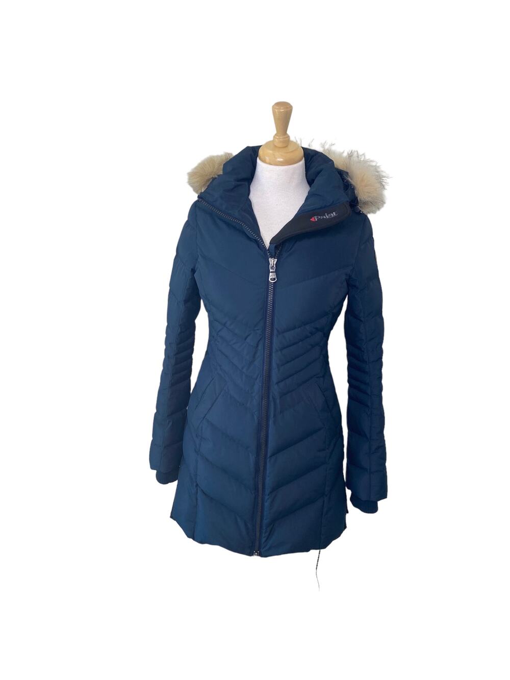 PAJAR Canada Queens Faux Fur Insulated Quilted Puffer Coat Graphite/Silver XS
